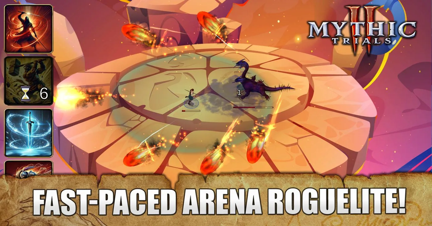 Fast-paced arena roguelite gameplay